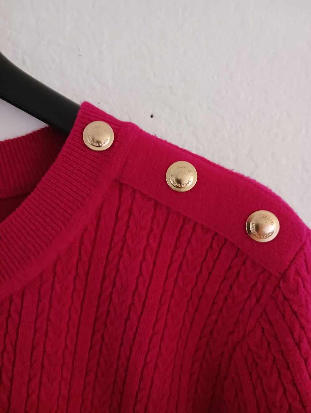 MICHAEL Michael Kors Cable Knit Sweater In Raspberry - Picture 2 of 5